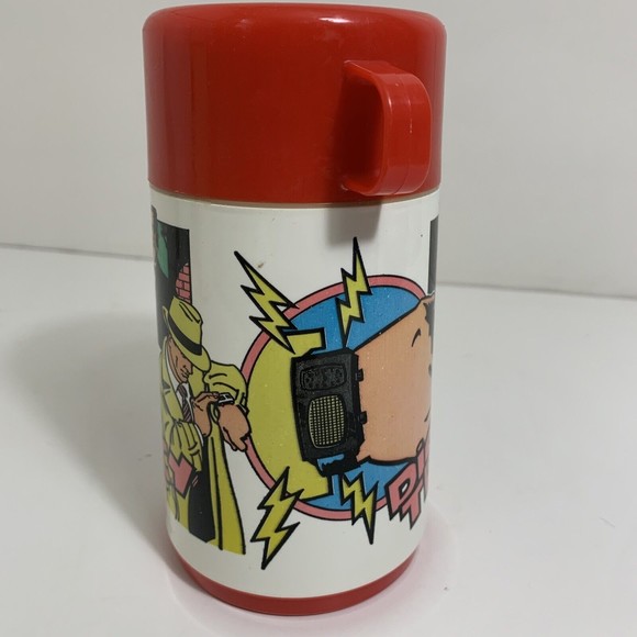 Vintage Dick Tracy Thermos Cup Disney Aladdin 1980s 80s VTG with Lid - Picture 5 of 12